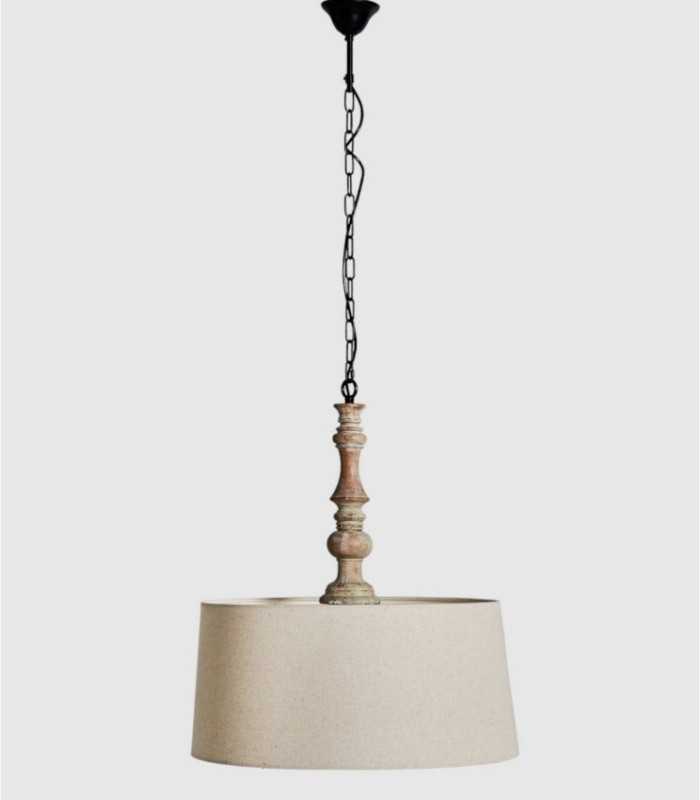 Lámpara de techo madera antigua