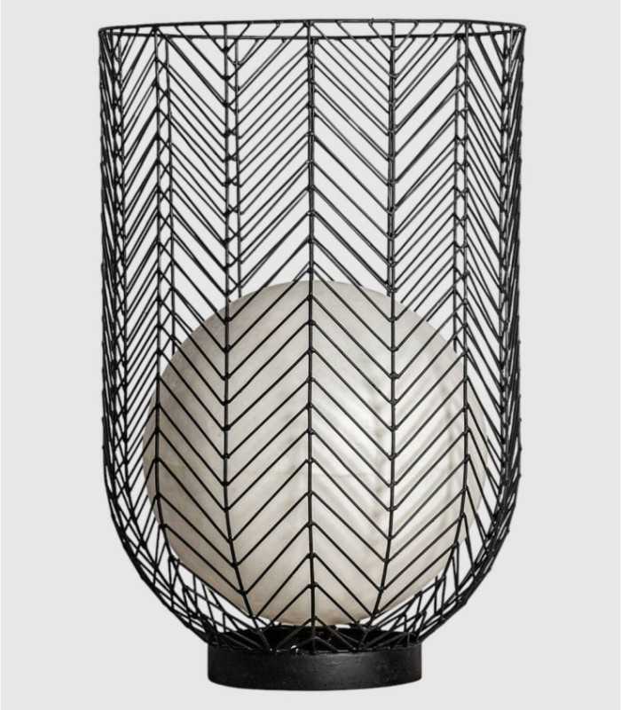 Plissé iron floor lamp