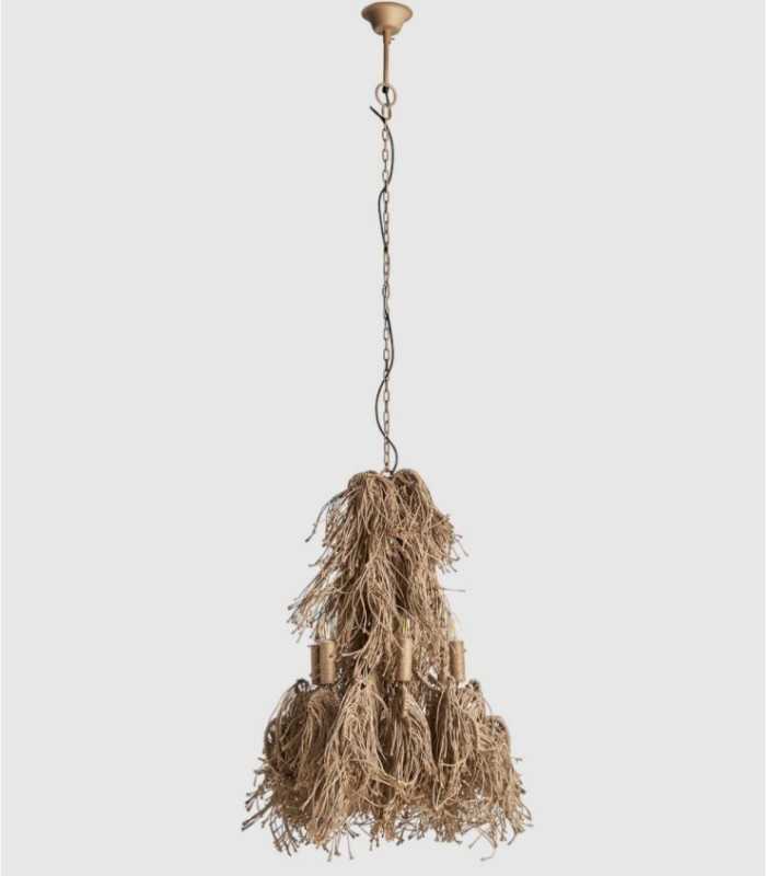 Jute plafondlamp