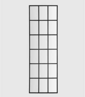 Sandane black rectangular mirror