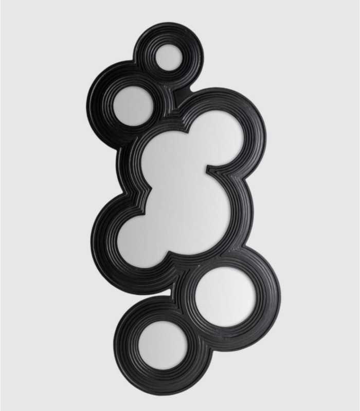 Espejo circulos negro pequeño Riley