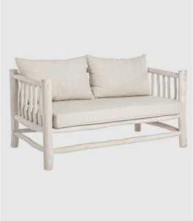 Sahel witte houten bank