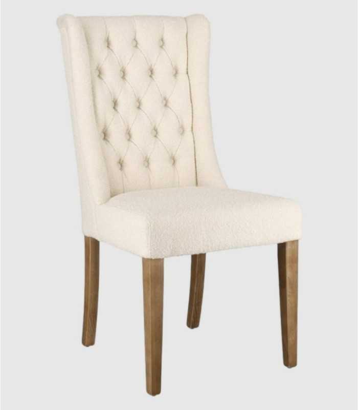 Columbia White Upholstered Chair