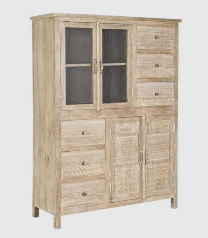 Vitrina 4 puertas y 6 cajones  Mayra