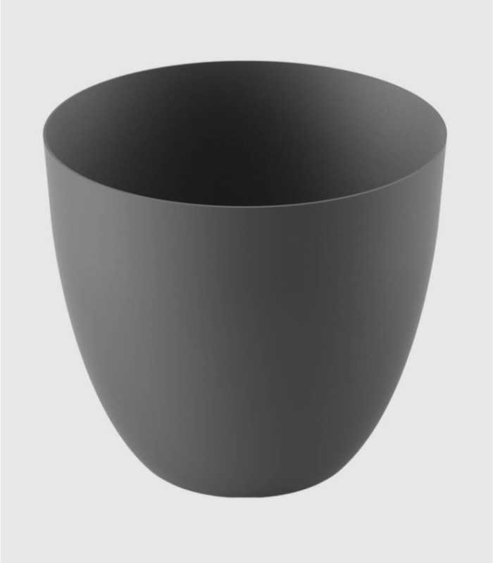 Small round anthracite pot Tes