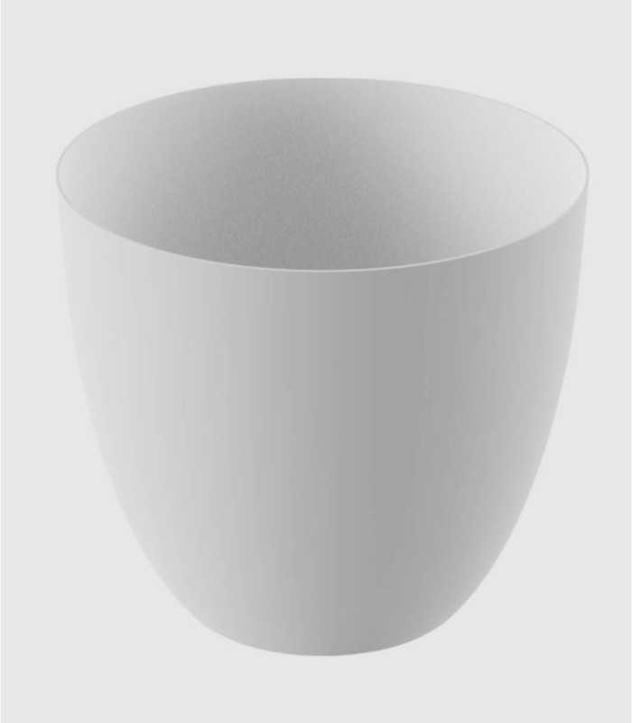 Small round white flower pot Tes