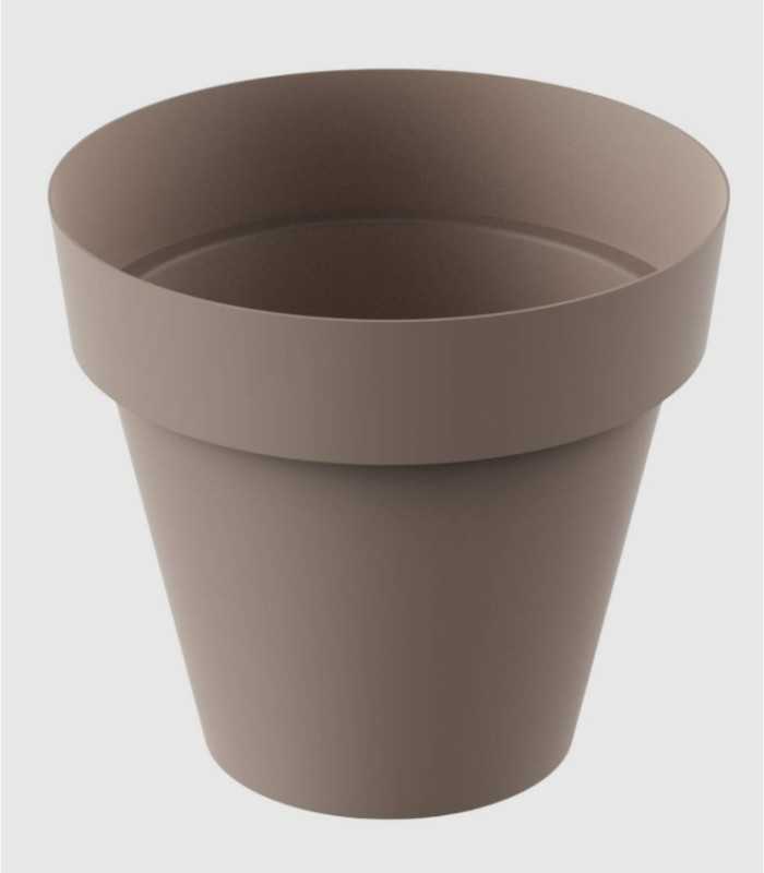 Middelgrote taupekleurige pot Tes