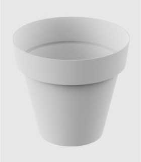 Kleine witte bloempot Tes