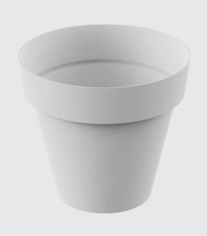 Kleine witte bloempot Tes