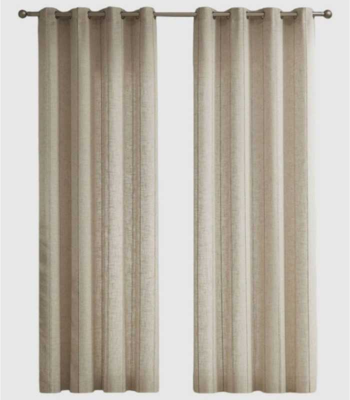 Rustic Linen Curtain Raw Color with Eyelets