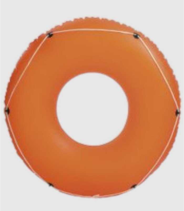 Opblaaswiel met oranje touw