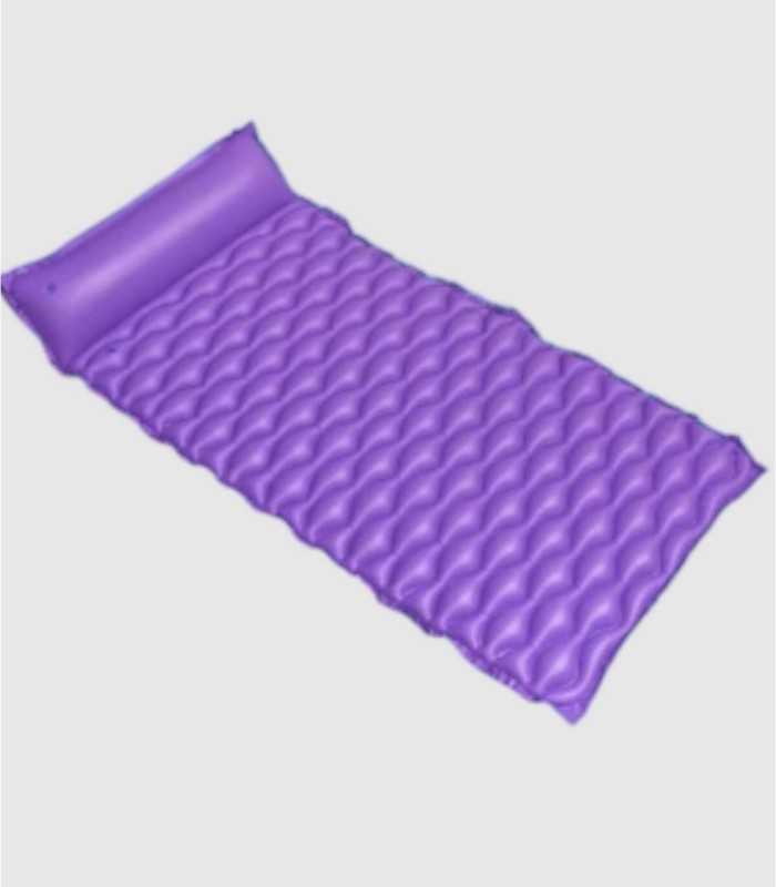 Oprolbaar opblaasbaar matras in lila