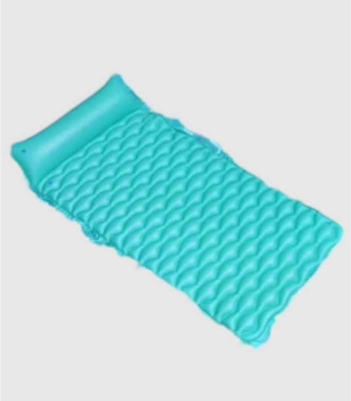 Turquoise oprolbaar opblaasbaar matras