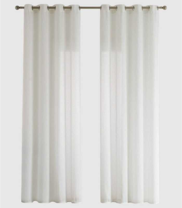 Cortina linea nature Rayitas blanco