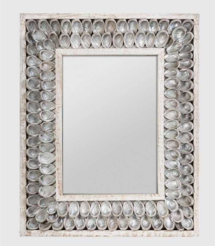Bahiri rectangular shell mirror