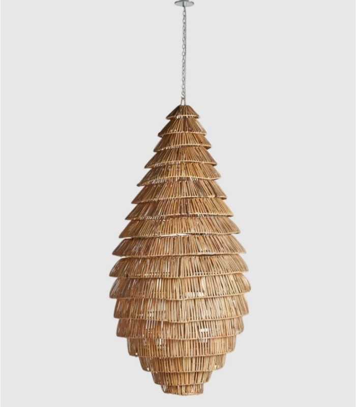 Rotan plafondlamp