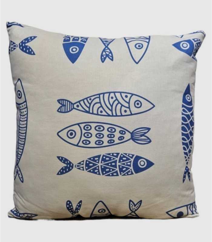 Tahiti Cushion with Fish Print