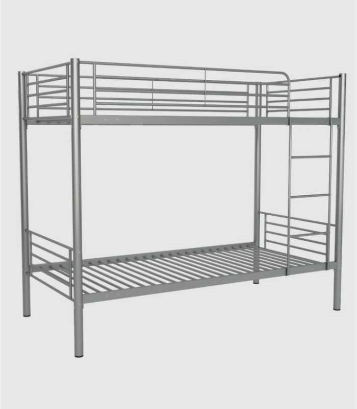 Teruel grey bunk bed with two 90cm beds