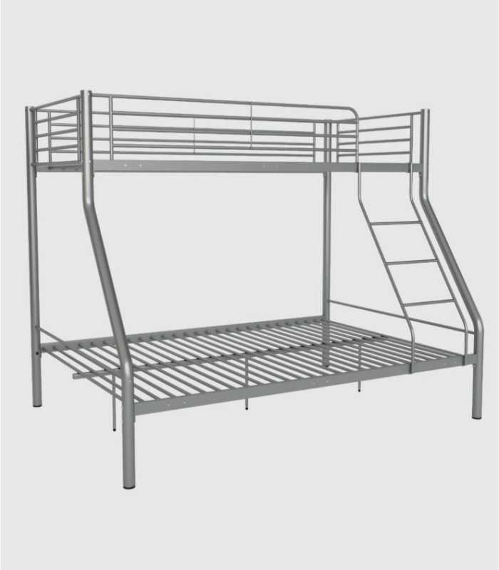 Bilbao bunk bed with two beds (90 and 135 cm) grey