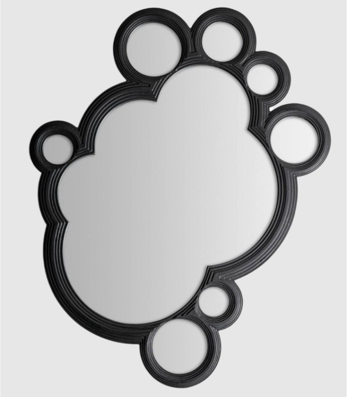 Riley large black circle mirror