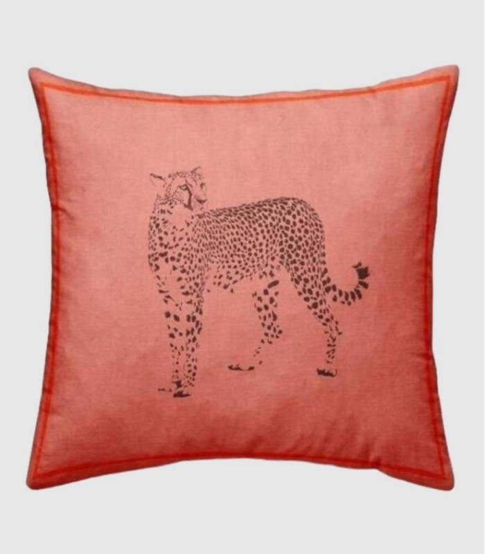 Decoratief kussen met luipaardprint, 45x45 cm.