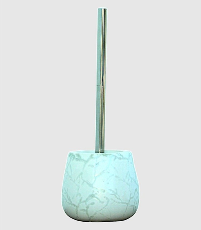 Marble effect ceramic toilet brush holder