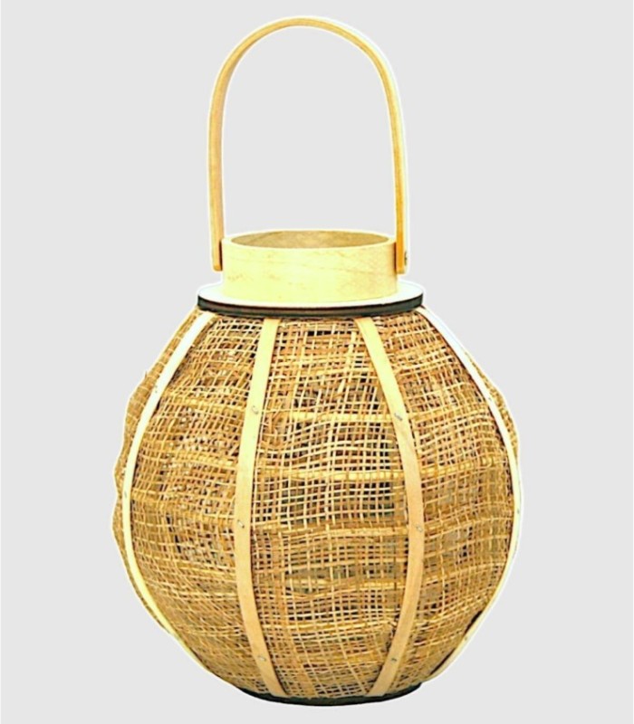 Large natural grid lantern