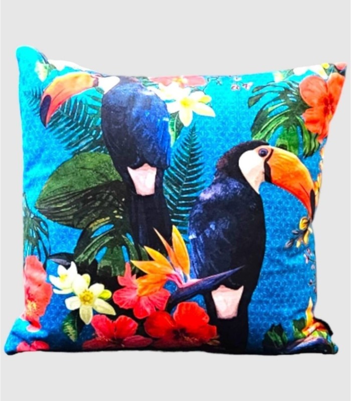 Cojín con Estampado en forma Tucan