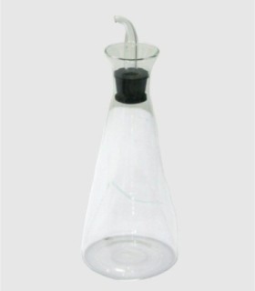 Borosilicate glass oil can with large cap
