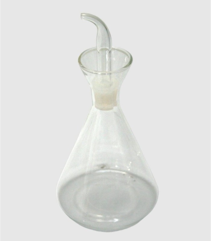 Small borosilicate oil container with stopper