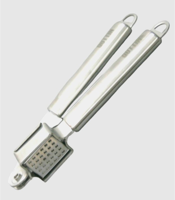 Metal garlic press