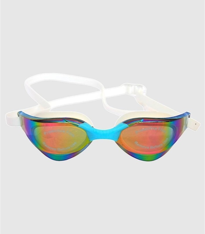 White adult silicone swimming glasses
