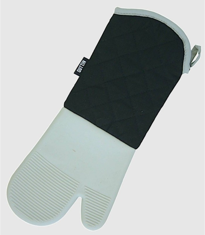 Gray and black kitchen mitt