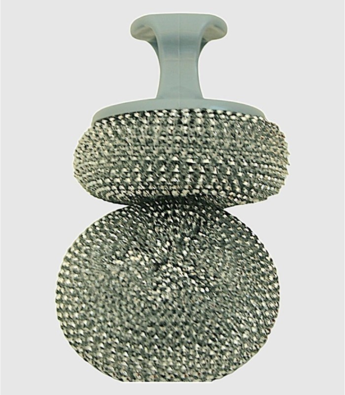Metal scouring pad for barbecue