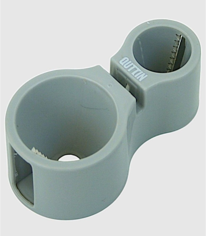 Pelador-cortador espiral doble con afilador