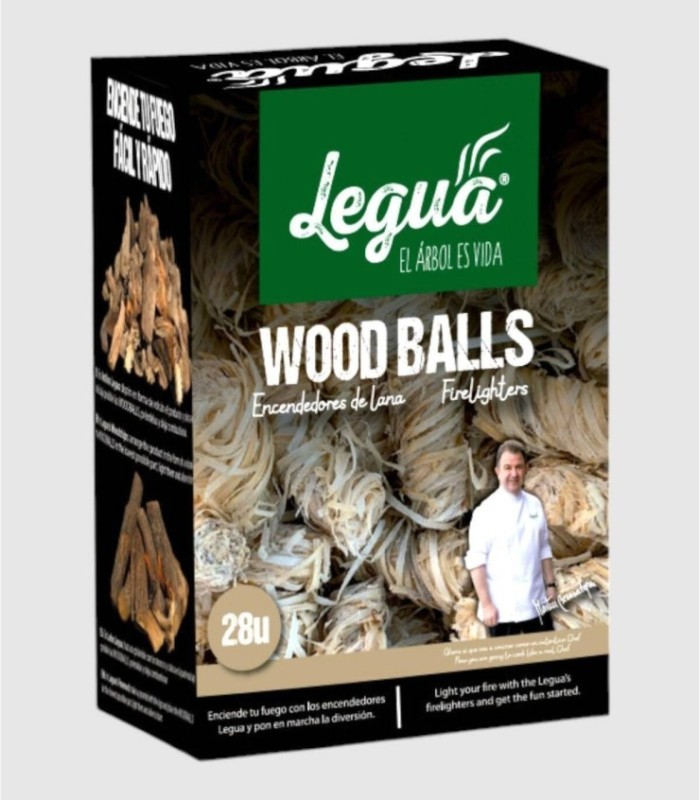 Houten wollen ballen voor de barbecue