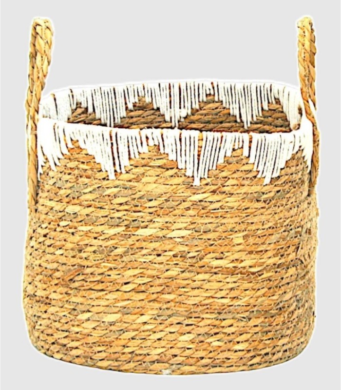 Large white natural basket