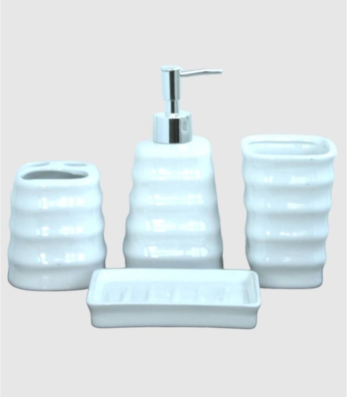 4-delige witte toiletset