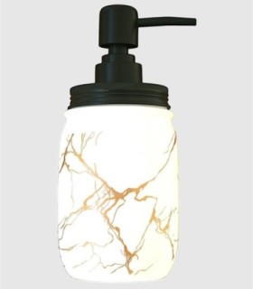 White and gold gel dispenser