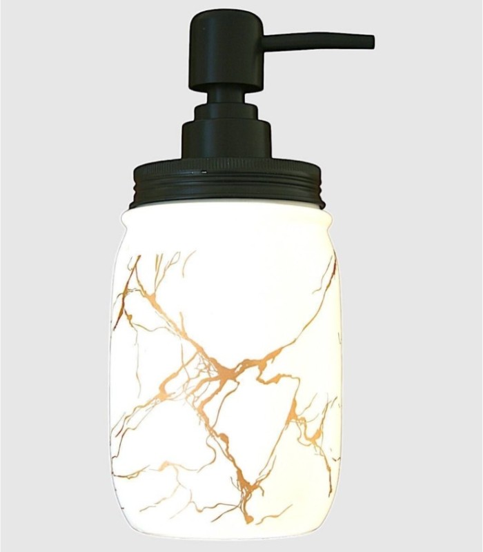 White and gold gel dispenser