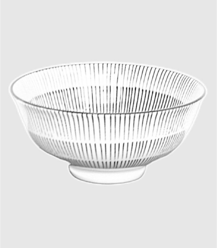Small black striped bowl