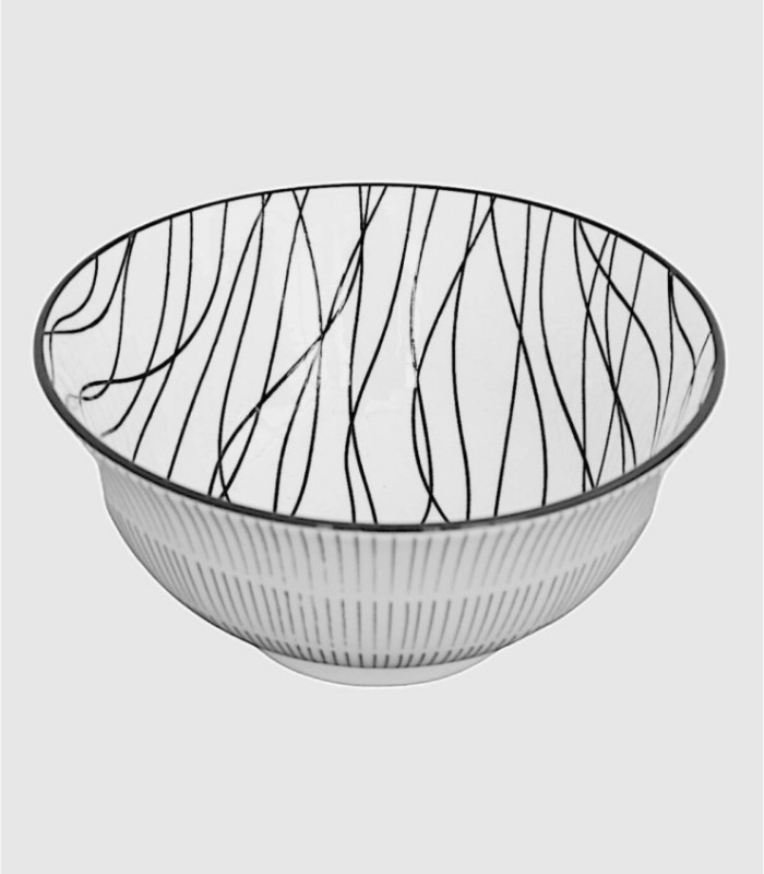 Black lines bowl black stripes