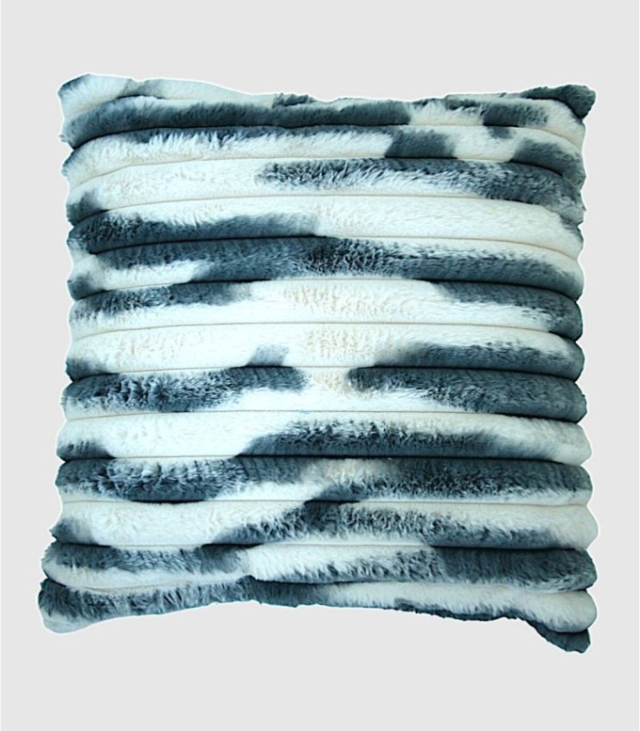 Scandinavisch kussen, wit en blauw