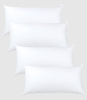 Set van 4 kussens van 75 cm, gemaakt van microvezel.