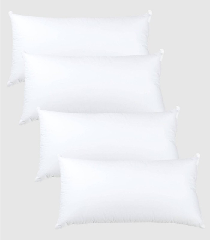 Set van 4 kussens van 75 cm, gemaakt van microvezel.