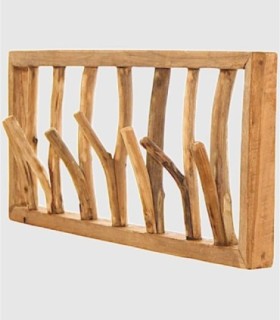 Percha de Madera con 7 Barras