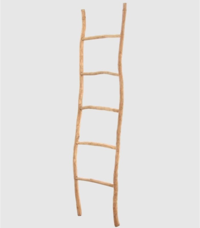 Houten ladder kapstok