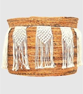 Large Rustic Wicker Basket without Handles