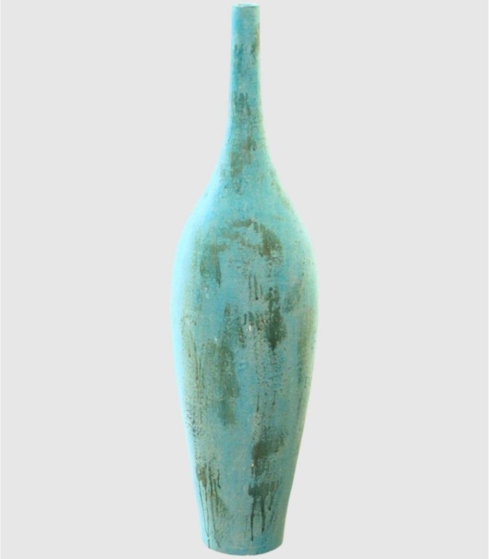 Blue Rustik terracotta vase