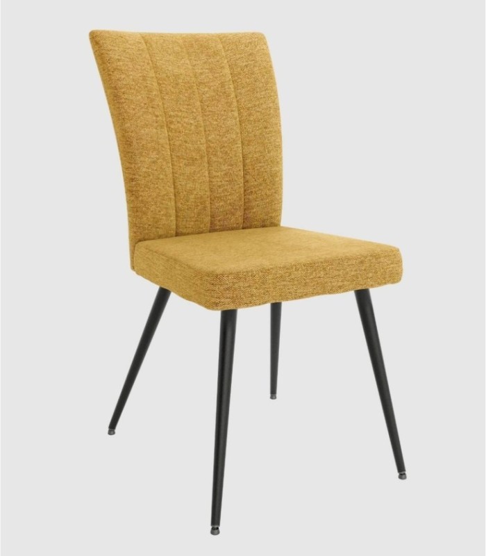 Dallas set van 4 mosterdkleurige stoelen